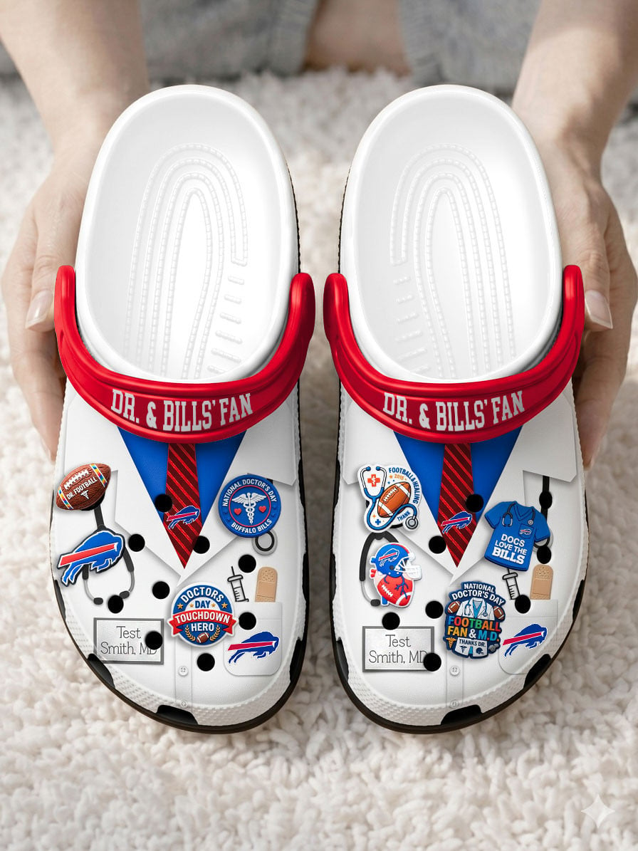 BB PREMIUM NFL NATIONAL DOCTOR'S DAY CLOGS WITH 8 CHARMS DDT  CTND