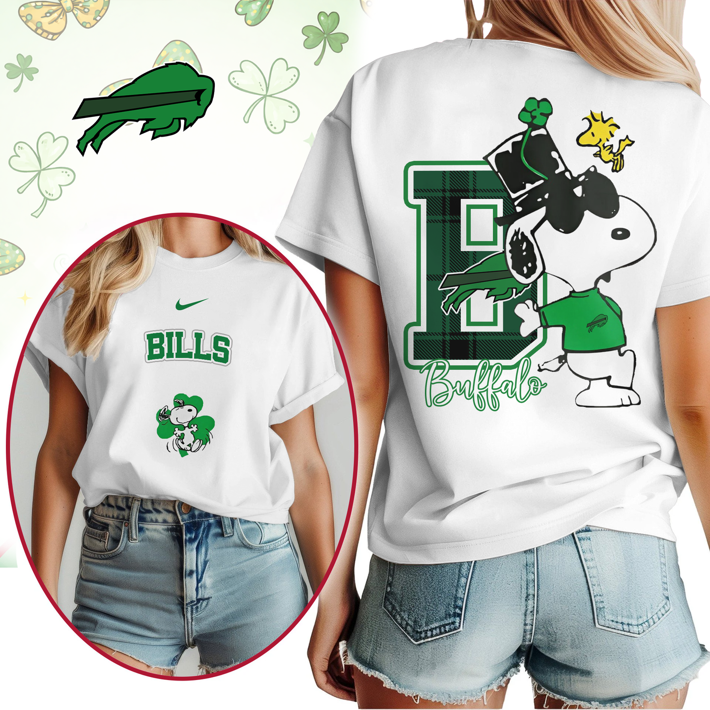 BB Premium NFL Snoopy St. Patricks Day Shirt DDT NTL