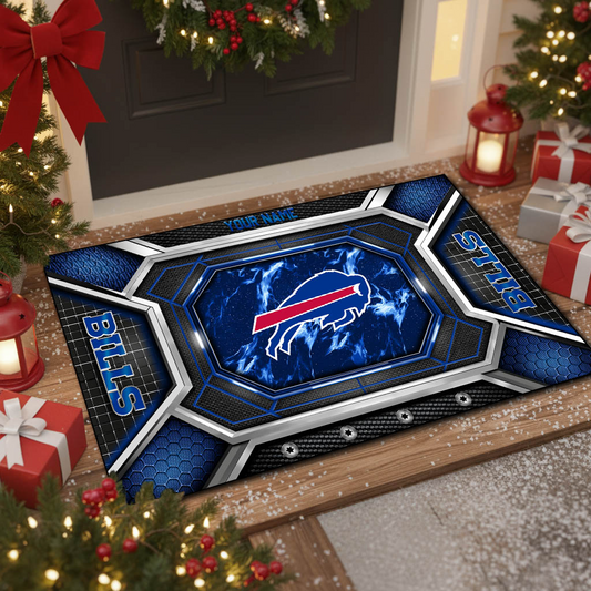 BB x NFL Personalized Sport Doormat, Gifts For Christmas DDT NTL
