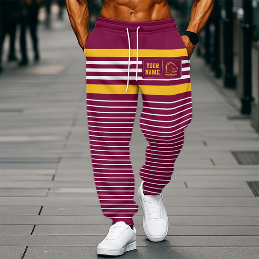 BB x NRL Casual Long Pants Custom Name Gift For Fan DDT 190326 NTL