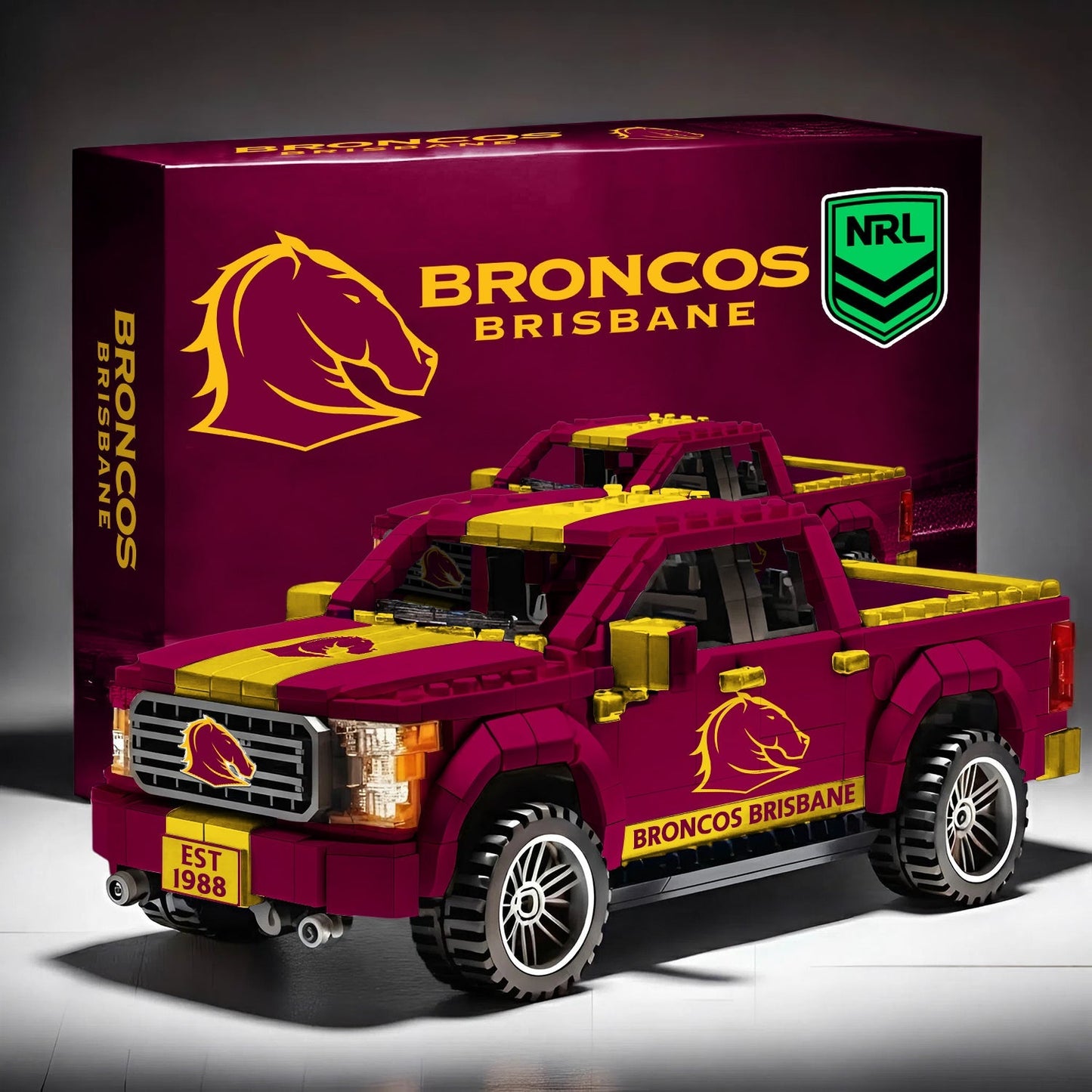 BB x NRL 3D Racing Truck Model Building Block Set 2411 V1 NDT NHM