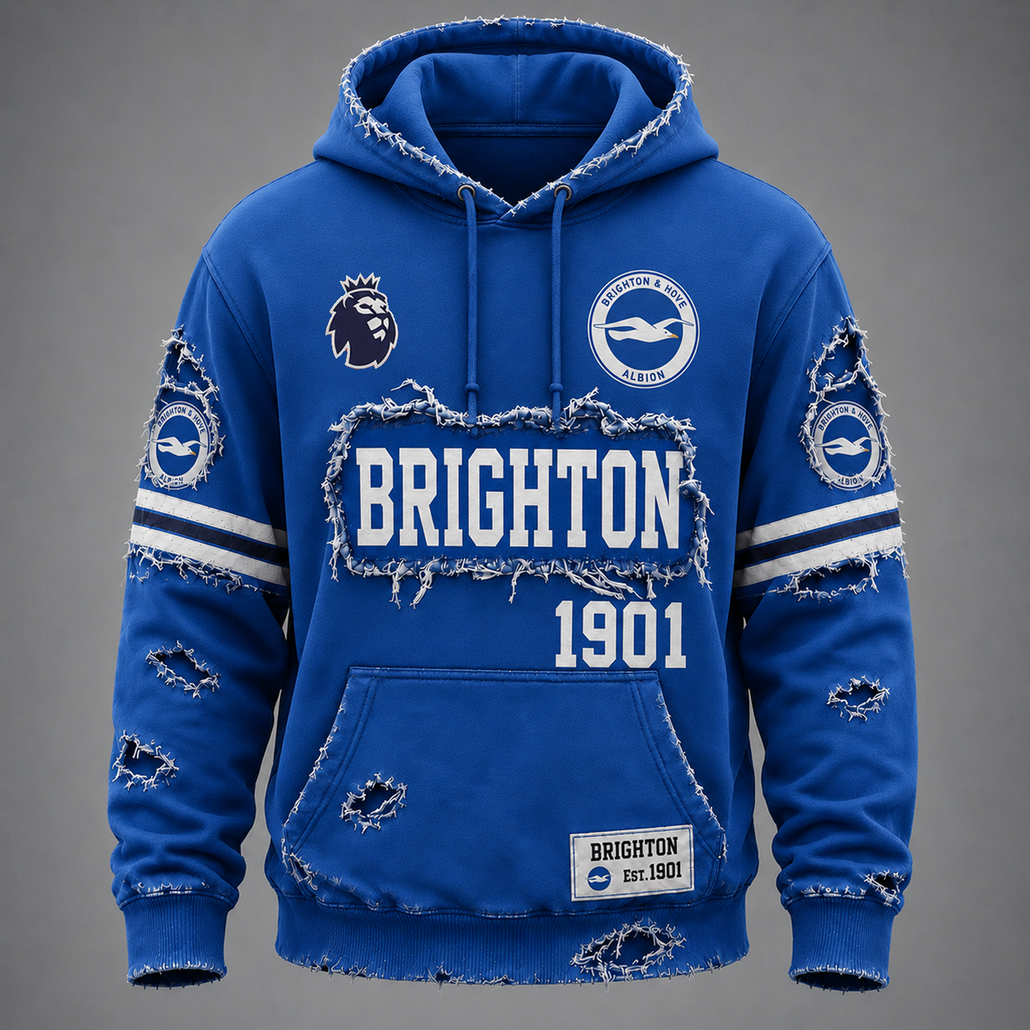 BHA x EPL Distressed Premium Hoodie 1106