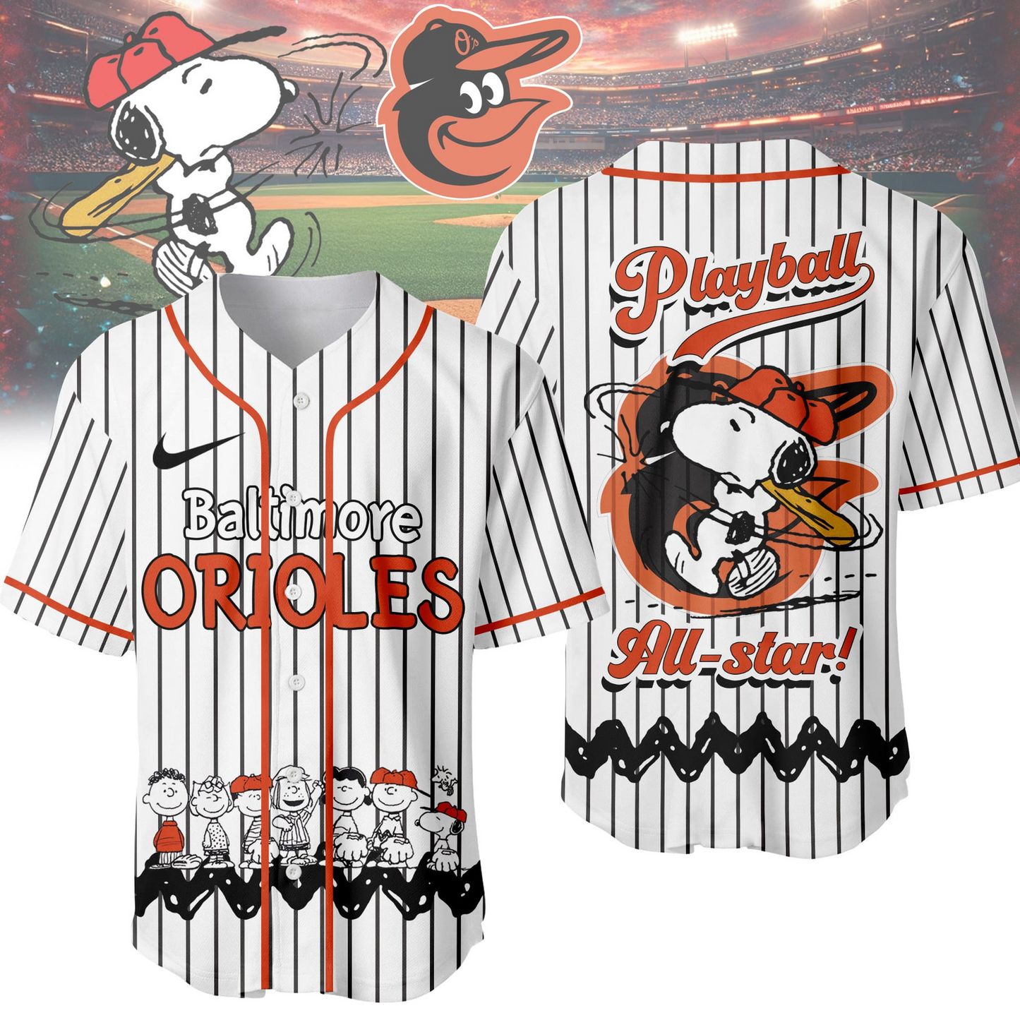 BO x Premium MLB Snoopy Playball Jersey DDT NTL