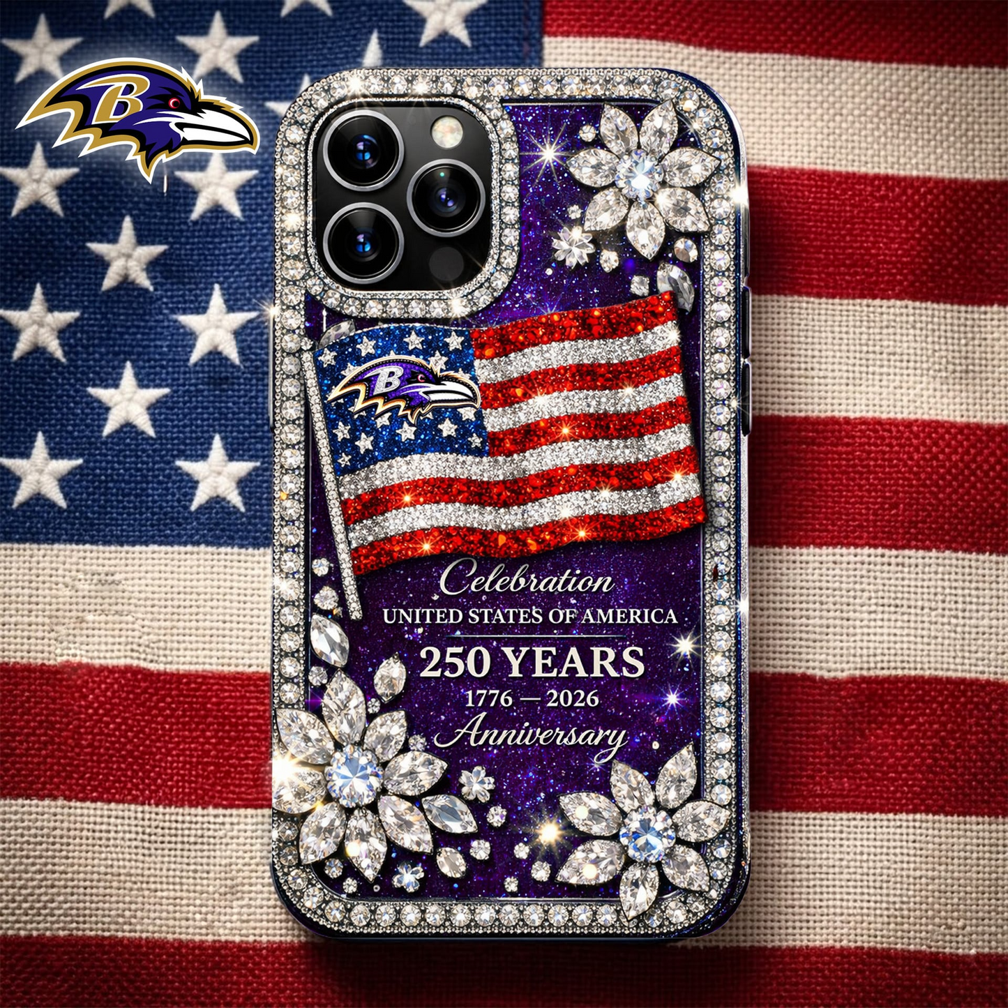 BR Premium NFL Celebration United States Of America 250 Years Luxury Phone Case DDT CTND