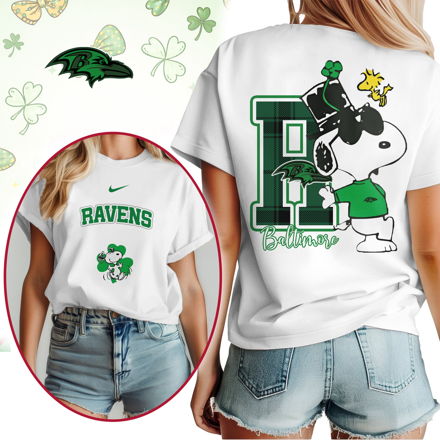 BR Premium NFL Snoopy St. Patricks Day Shirt DDT NTL