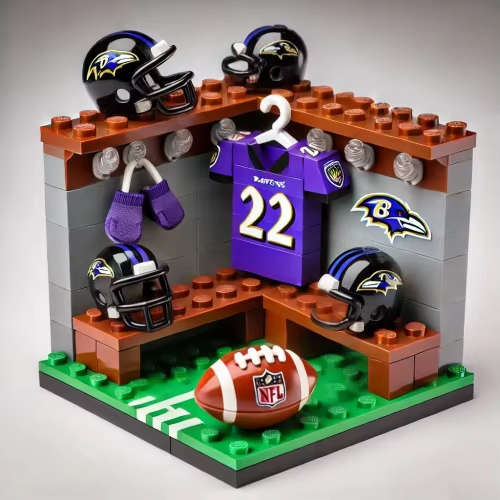 NFL Teams Custom Building Blocks Creative Peripheral Gift Model Toy Mini Changing Room Professional Football League Teams DDT HLP HLPHUONG