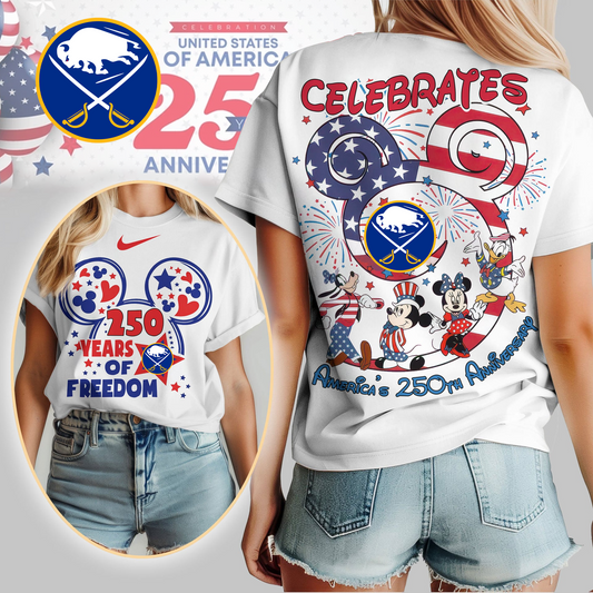 BS Premium NHL Mickey Celebrates America 250th Anniversary Women Shirt DDT CTND