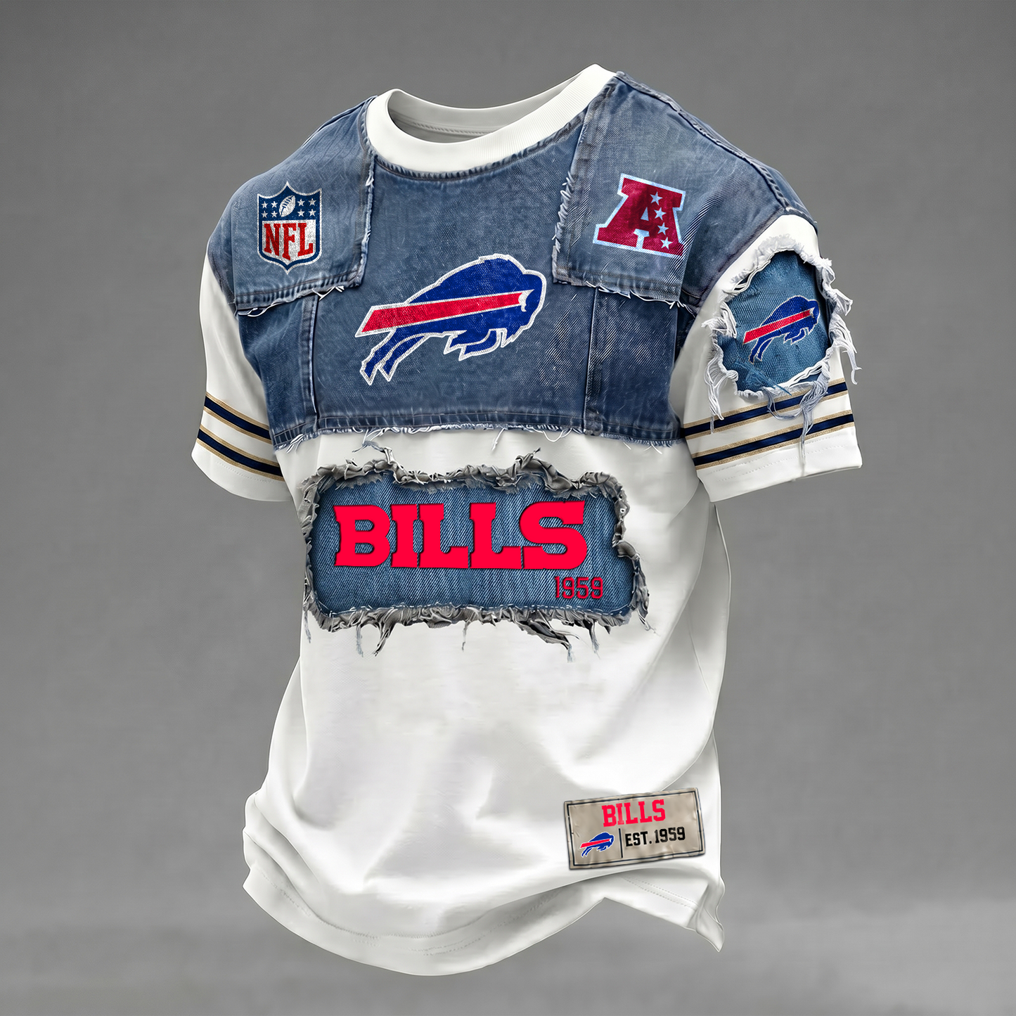 BUF x NFL Patchwork Denim T-Shirt DATND TANTD 080626