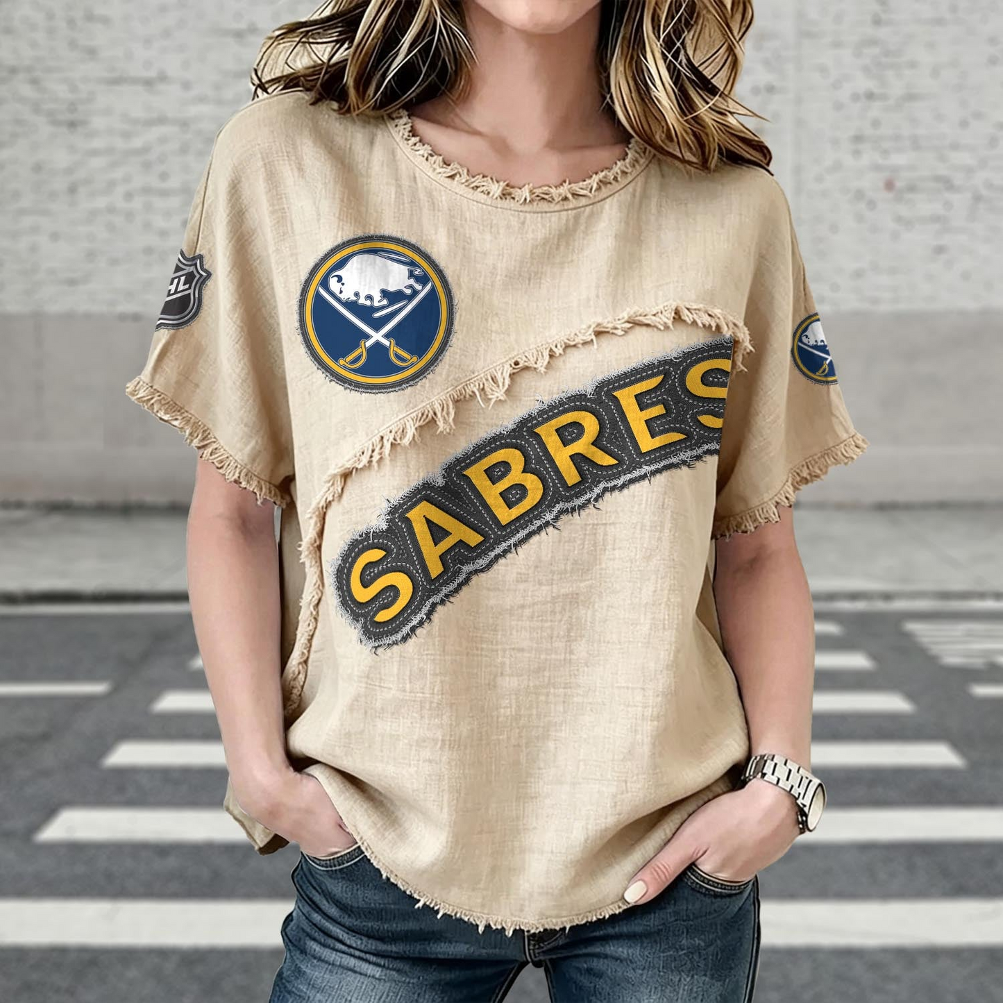 BUF x NHL Women’s Vintage O-Neck 2905 DatND DVT