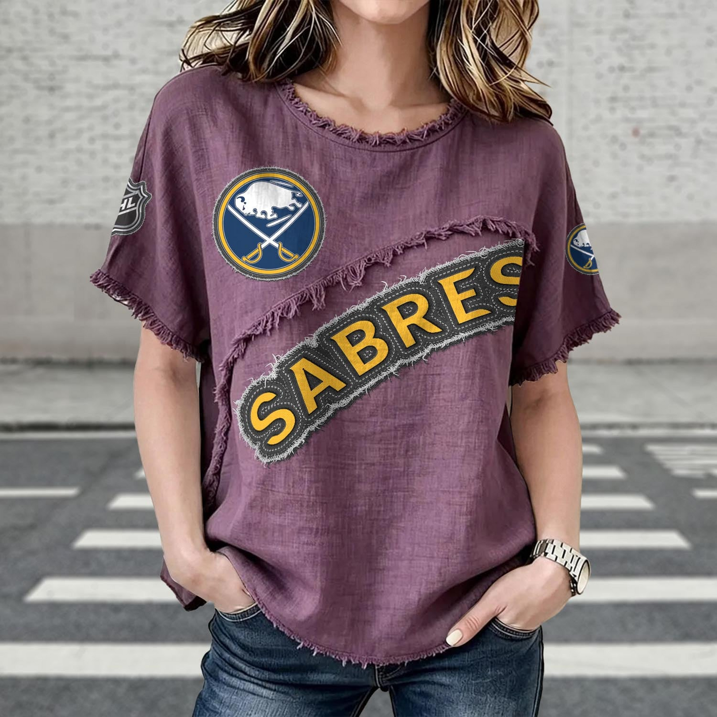 BUF x NHL Women’s Vintage O-Neck 2905 DatND DVT