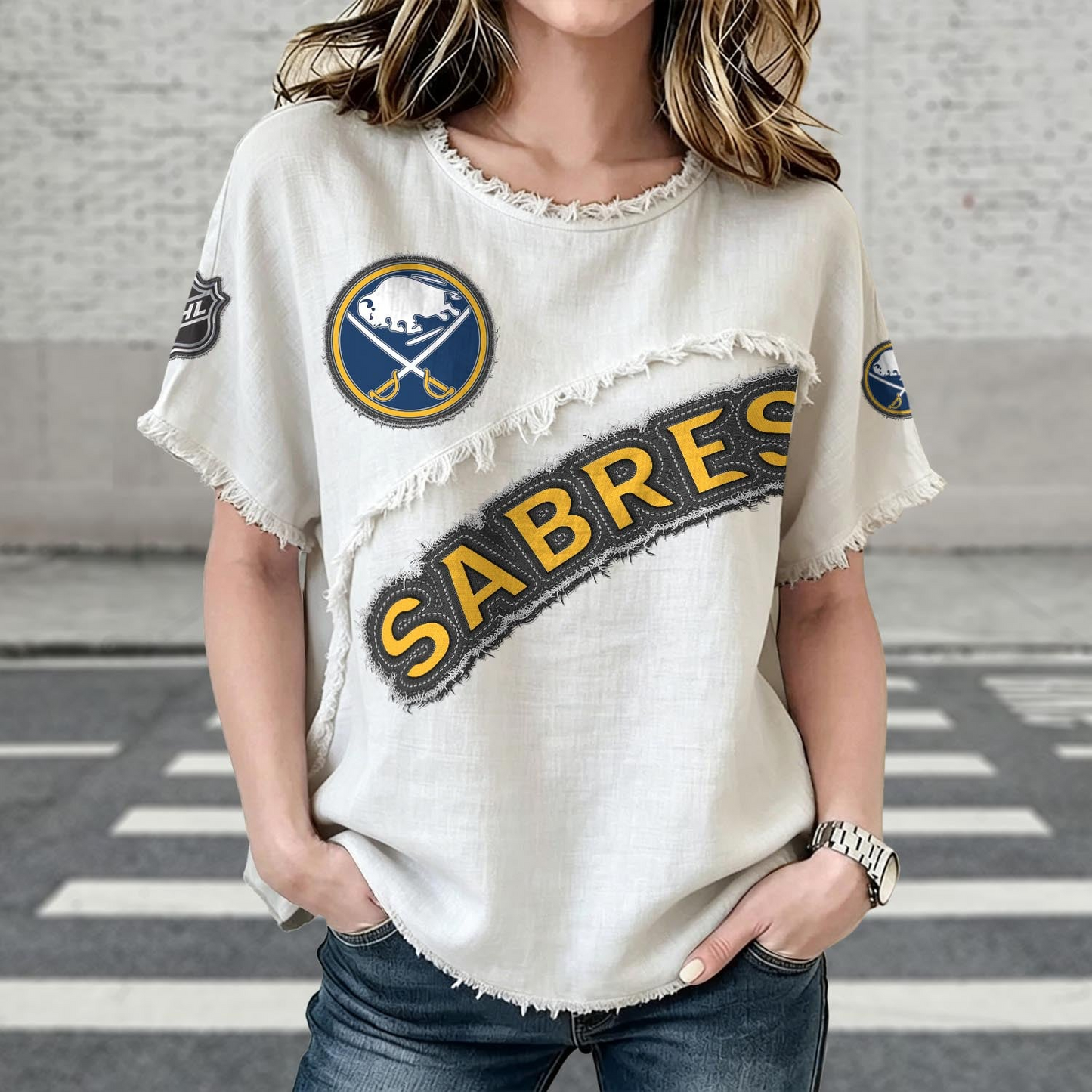 BUF x NHL Women’s Vintage O-Neck 2905 DatND DVT
