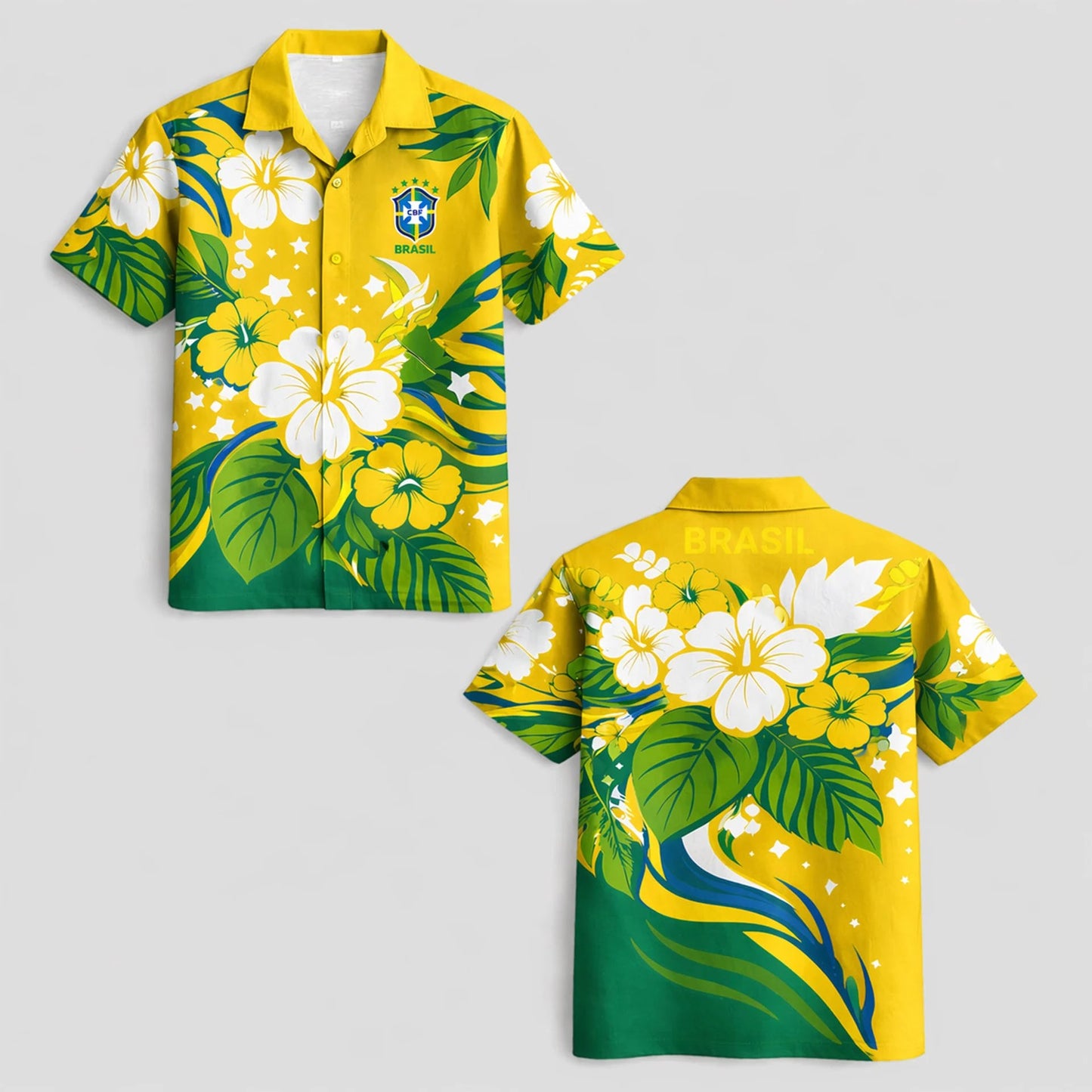 Brazil World Cup 2026 Floral Hawaiian Shirt PVT02 DATND LBN 90526
