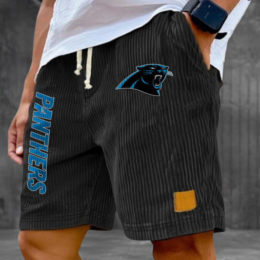 CAR x NFL Vintage Embroidered Logo Corduroy Stylish Lace-up Casual Shorts DATND TANTD 220526