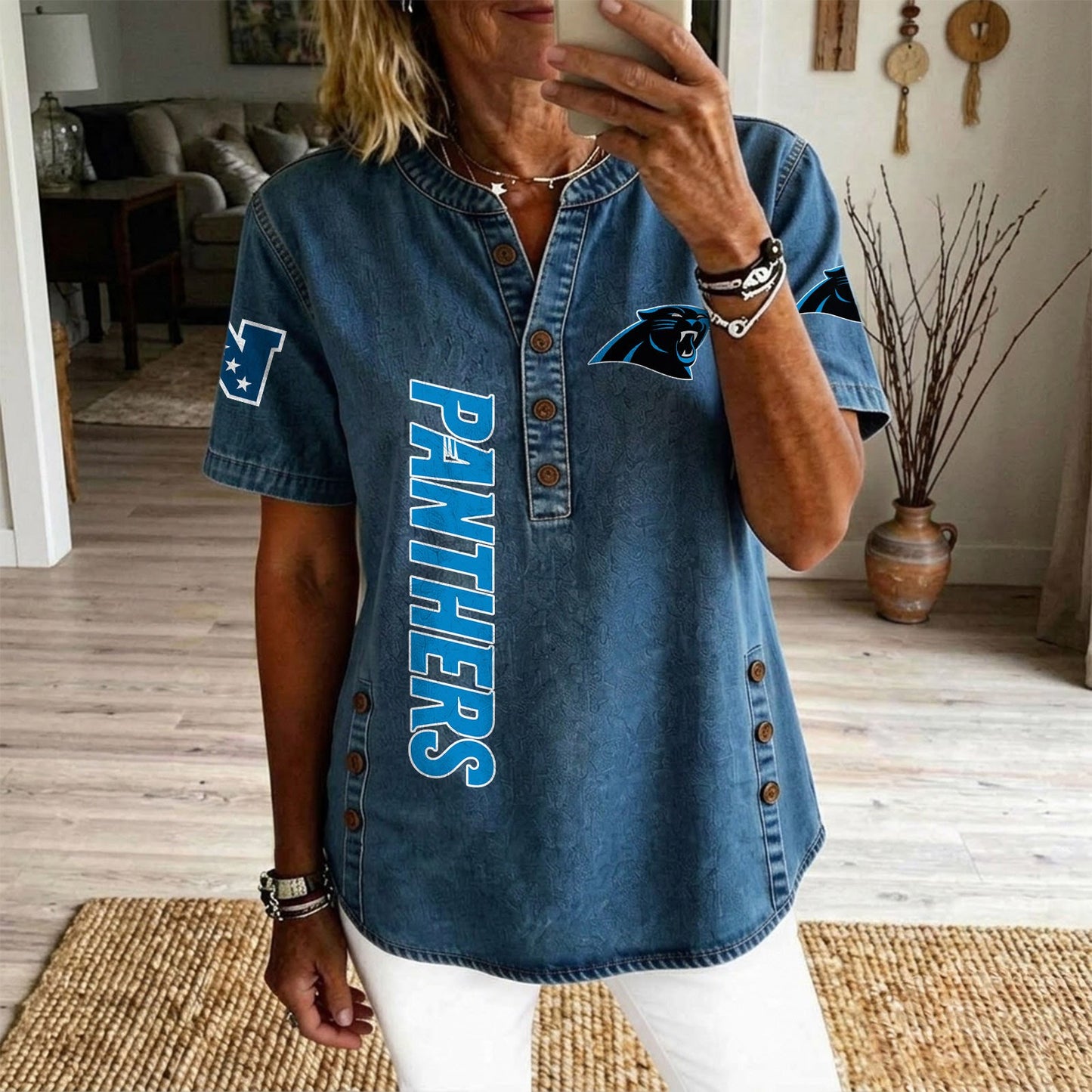 CAR x NFL Women‘s Denim Casual Tops DATND LBN 190526