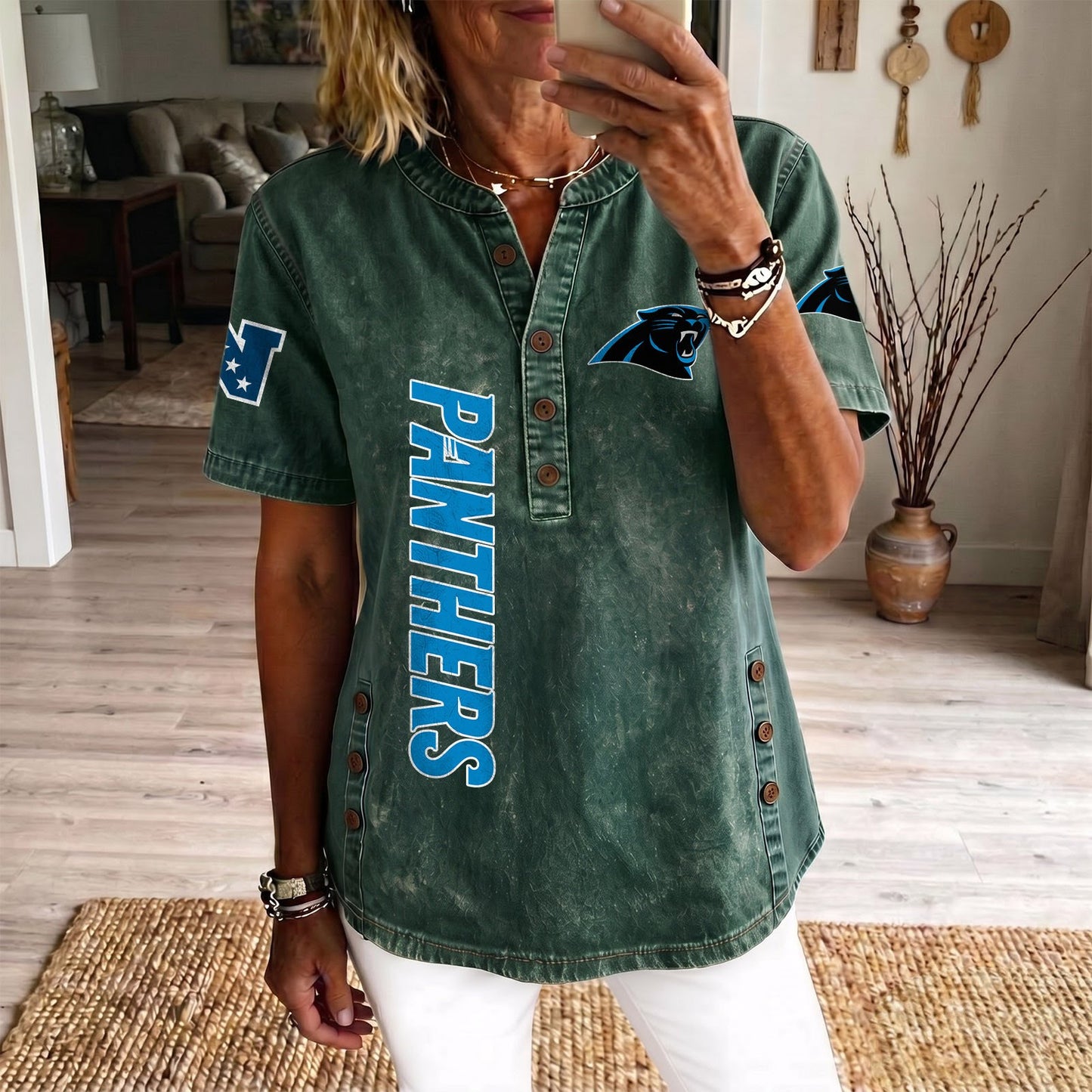 CAR x NFL Women‘s Denim Casual Tops DATND LBN 190526