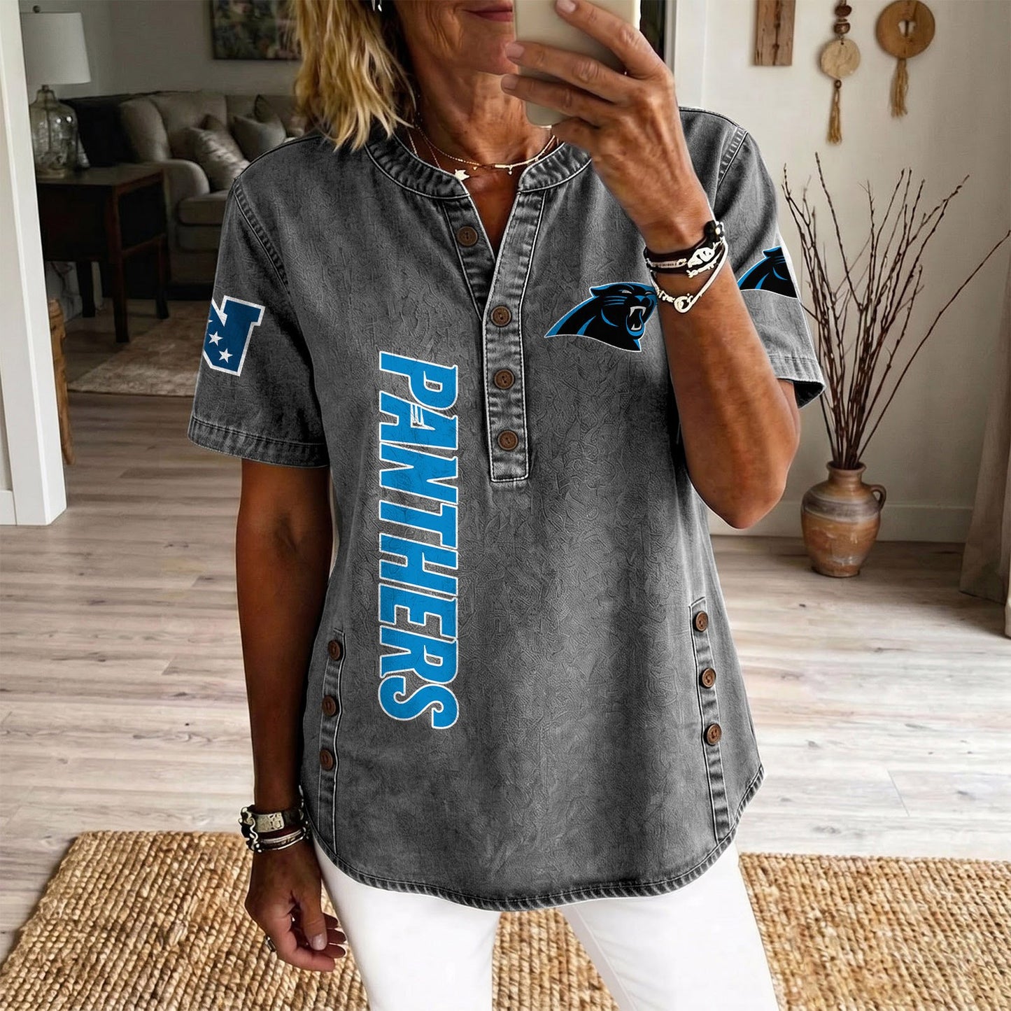CAR x NFL Women‘s Denim Casual Tops DATND LBN 190526