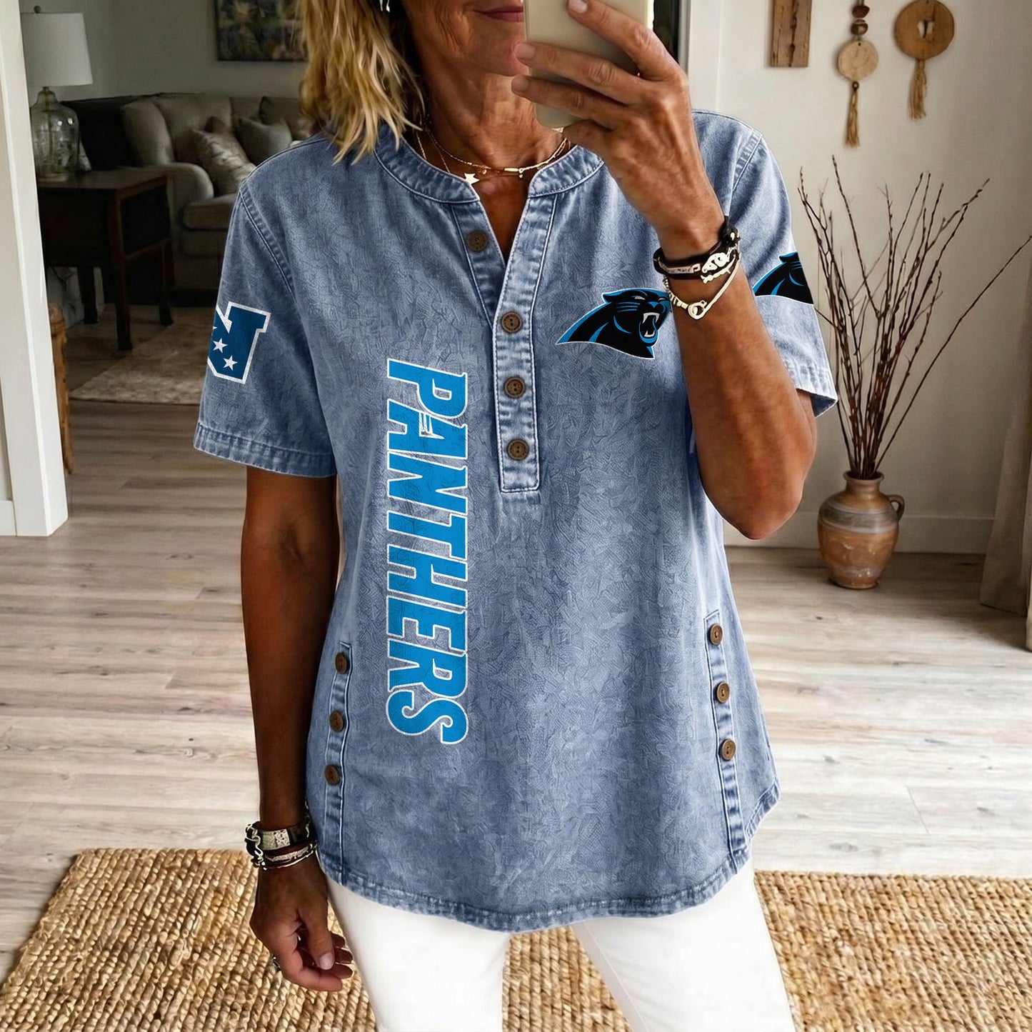 CAR x NFL Women‘s Denim Casual Tops DATND LBN 190526