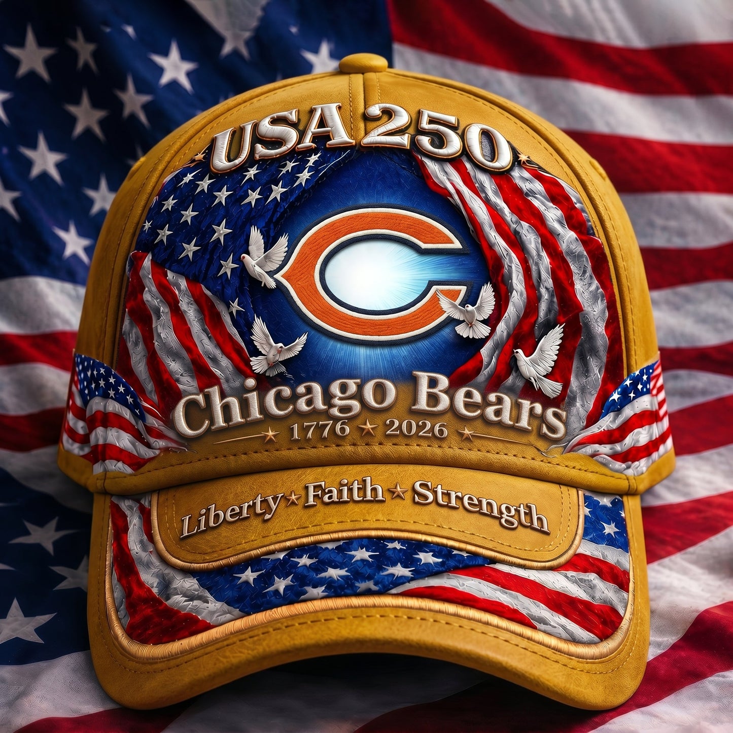 Premium NFL x CB  250 Years  Anniversary Of Freedom  Cap 220626