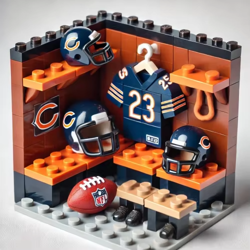 NFL Teams Custom Building Blocks Creative Peripheral Gift Model Toy Mini Changing Room Professional Football League Teams DDT HLP HLPHUONG