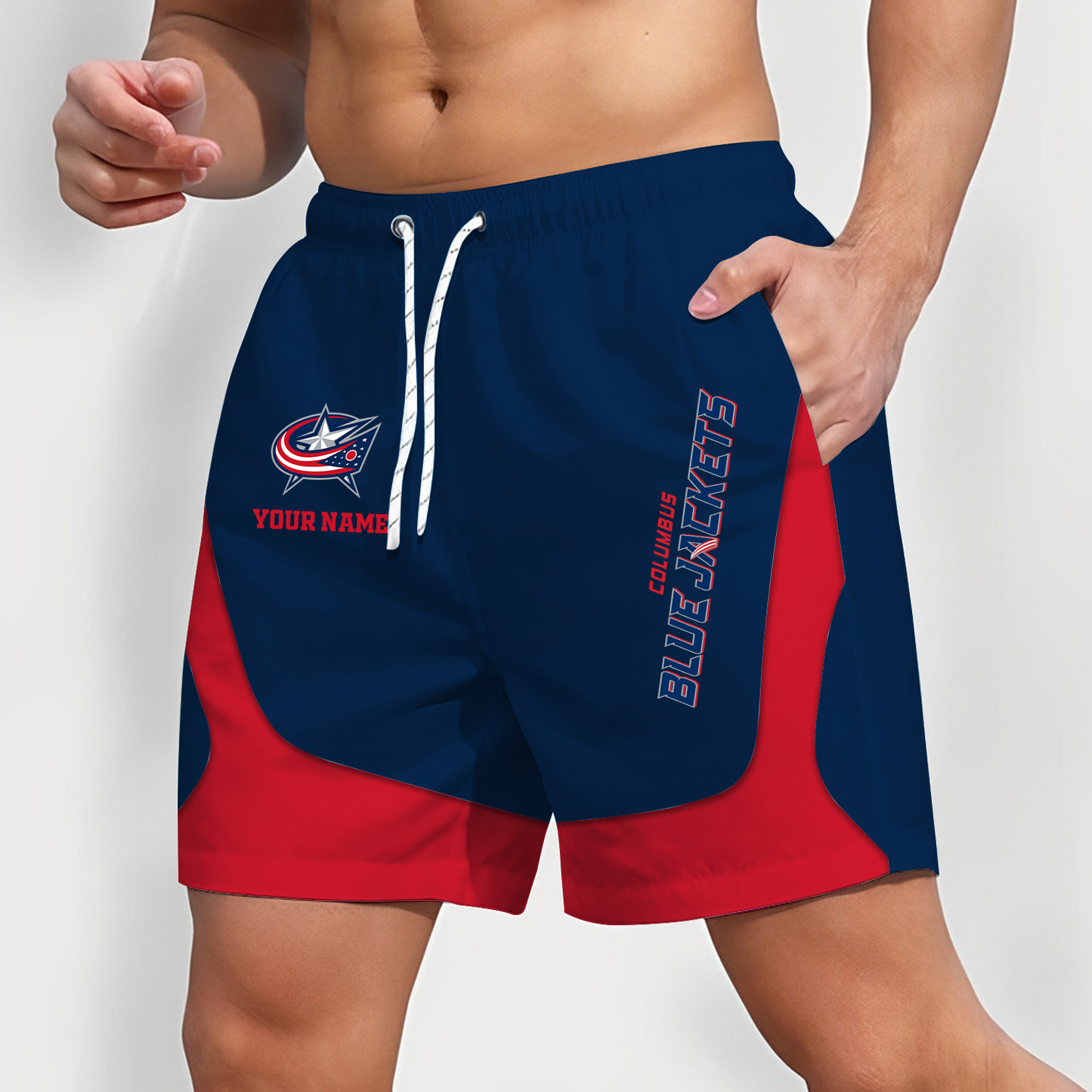 CBJ x NHL Team Special Short Pants For Men Custom Name Gifts DATND TANTD 090426