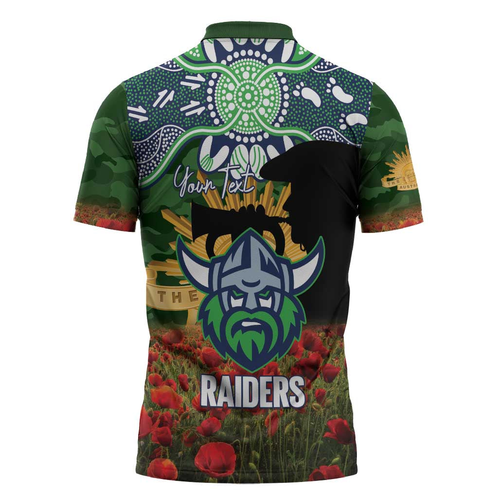 CBR x NRL Rugby ANZAC Day Zipper Polo Shirt Last Post Poppy We Will Remember Them LT14 DatND DVT