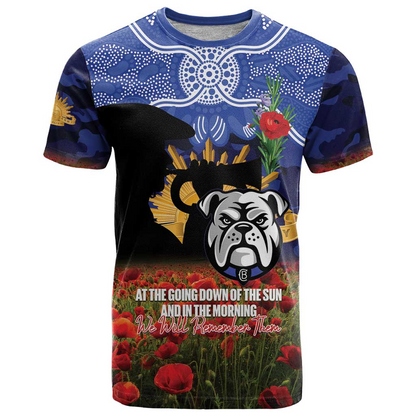 CBY x NRL Rugby ANZAC Day Women V-Neck T-Shirt Last Post Poppy We Will Remember Them DatND DVT