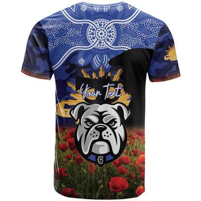 CBY x NRL Rugby ANZAC Day Women V-Neck T-Shirt Last Post Poppy We Will Remember Them DatND DVT