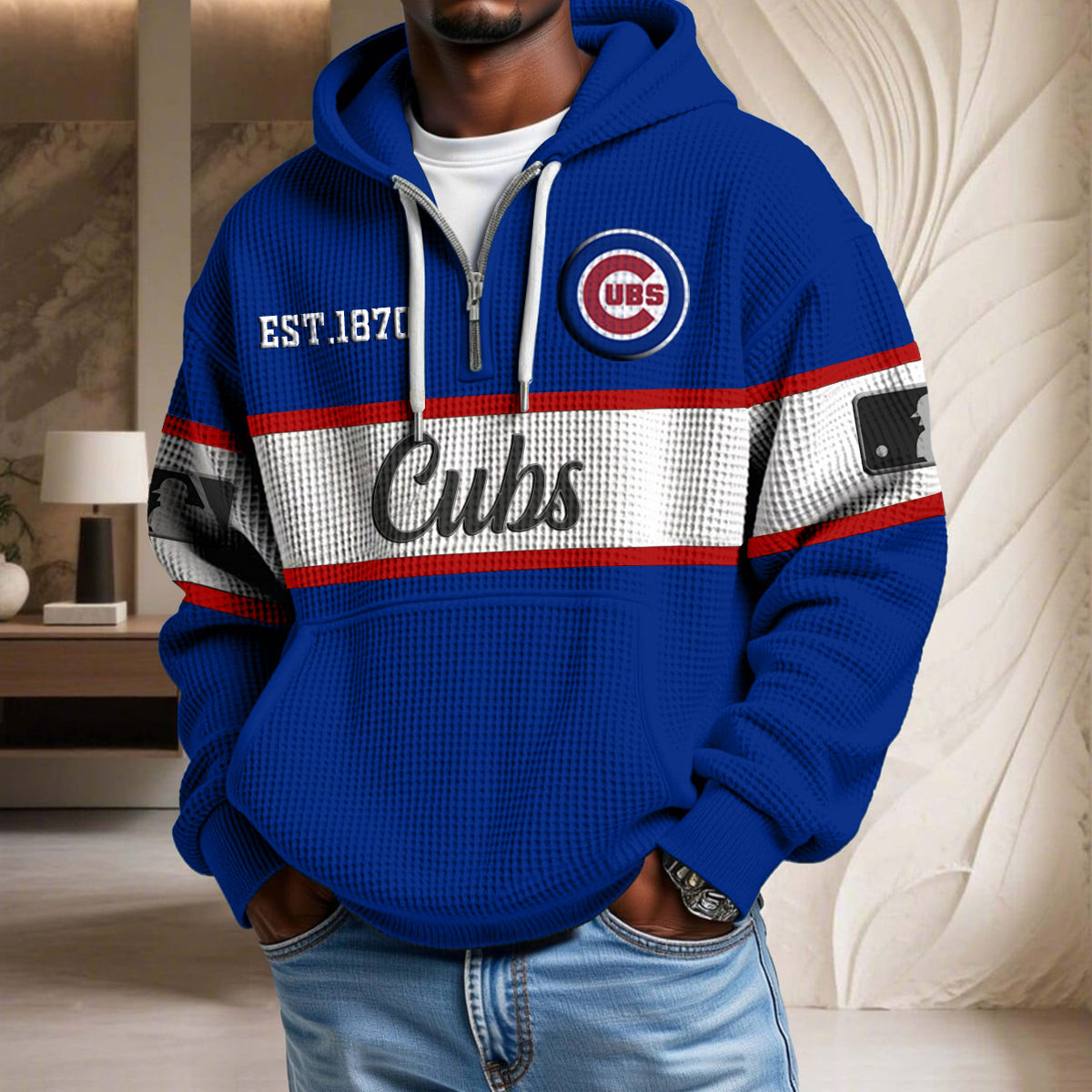 MLB x CC EST Waffle Half Zip Hoodie HLP HLPHUONG