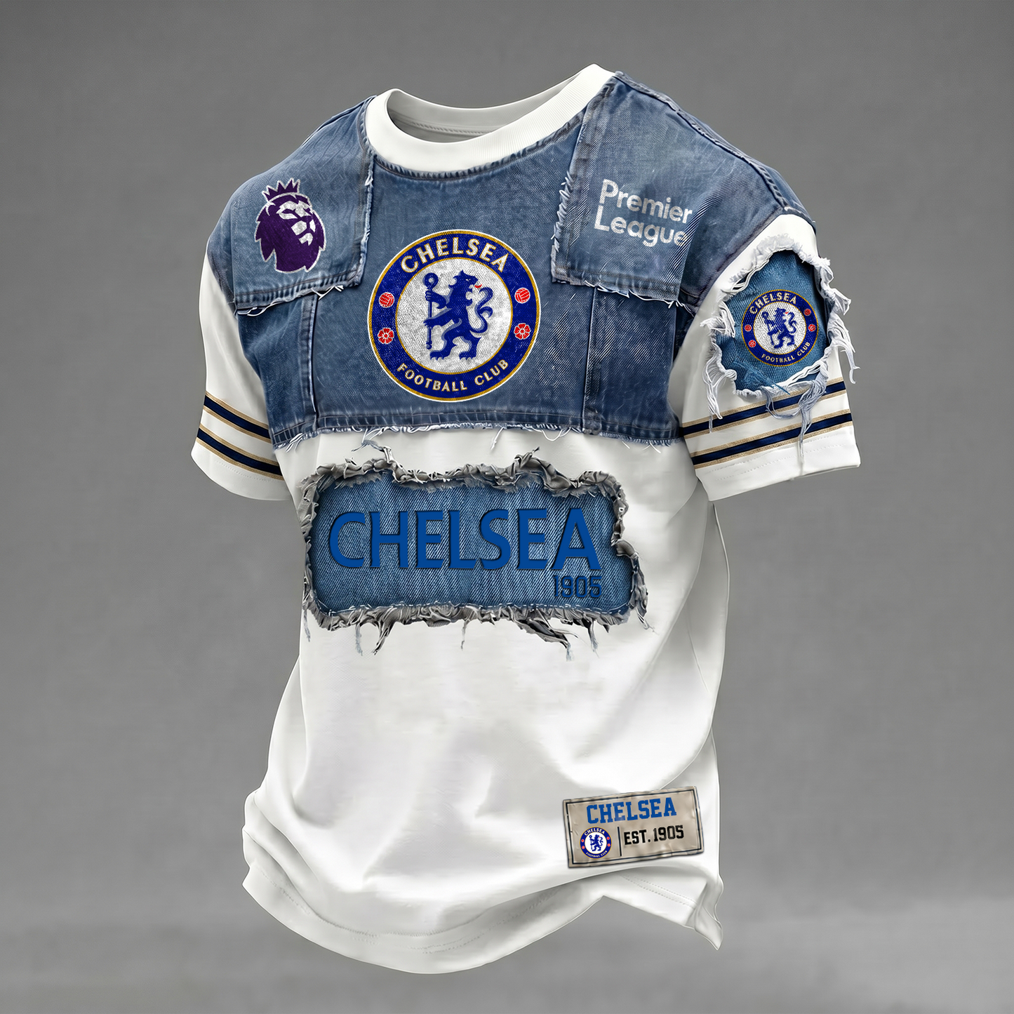 CHE x EPL Patchwork Denim T-Shirt DATND TANTD 090626