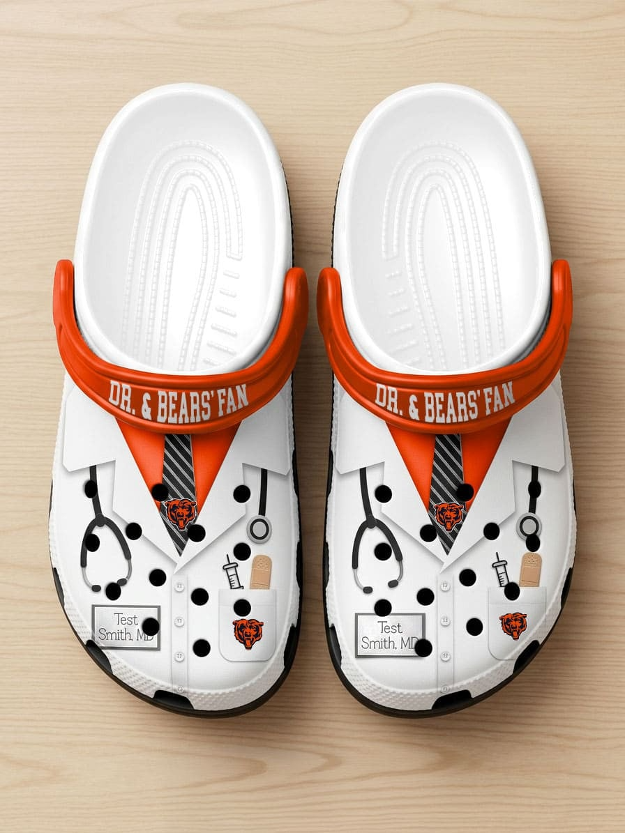 CHI PREMIUM NFL NATIONAL DOCTOR'S DAY CLOGS WITH 8 CHARMS DDT  CTND