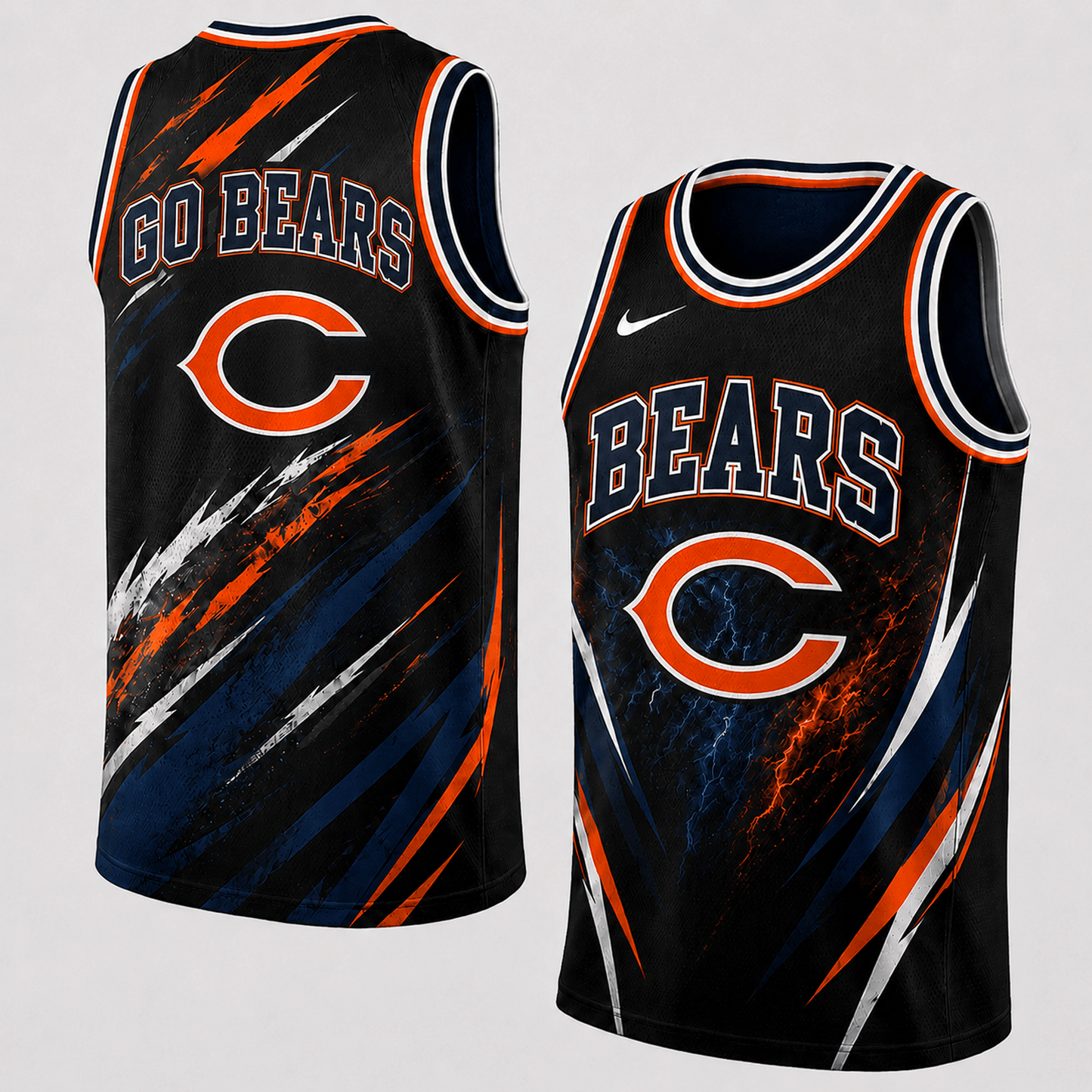 CHI Premium NFL Abstract Scratch Sports Tank Top 1306
