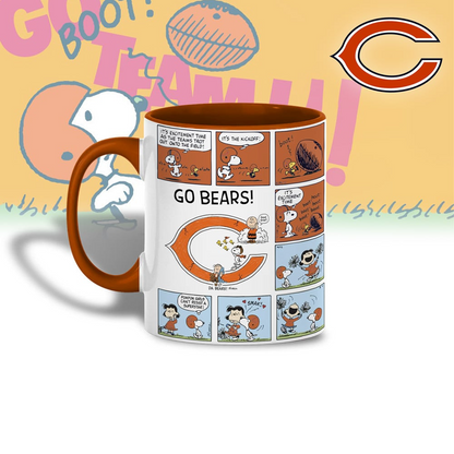 CHI Premium NFL Peanuts Comic Mug DDT  CTND