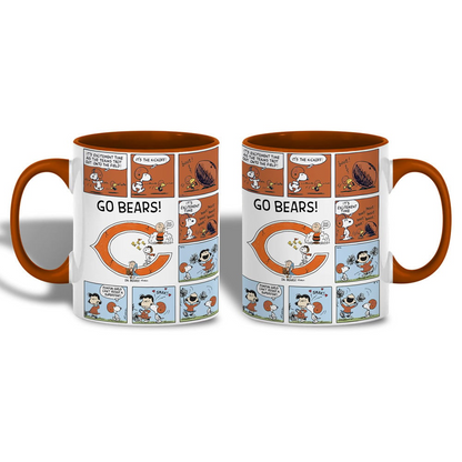 CHI Premium NFL Peanuts Comic Mug DDT  CTND