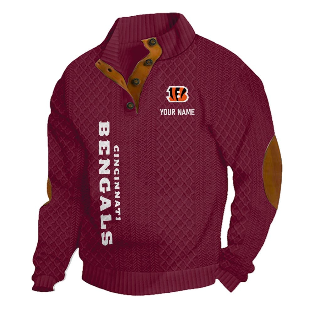CIN NFL Basic Knitted Stand Collar Sweatshirt DDT CTND