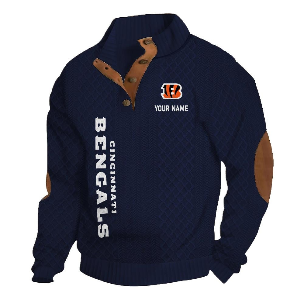 CIN NFL Basic Knitted Stand Collar Sweatshirt DDT CTND