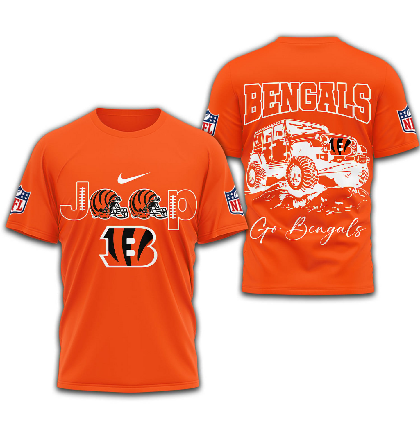 CIN Premium NFL Jeep 3D Shirt DDT NTL