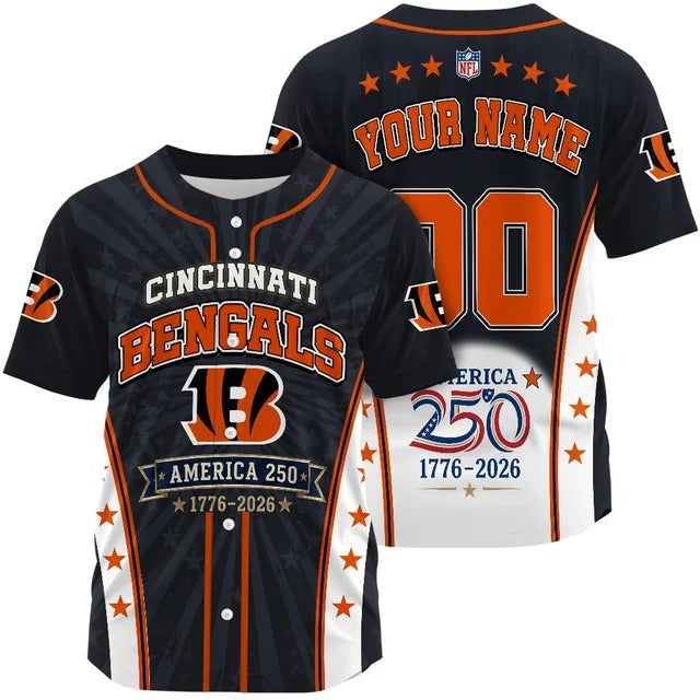CIN x NFL 250 Years of Freedom 1776-2026 Baseball Jersey 170626