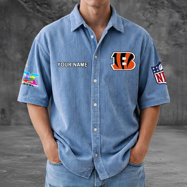 CIN x NFL Men Seersucker Button Shirt DDT NTL