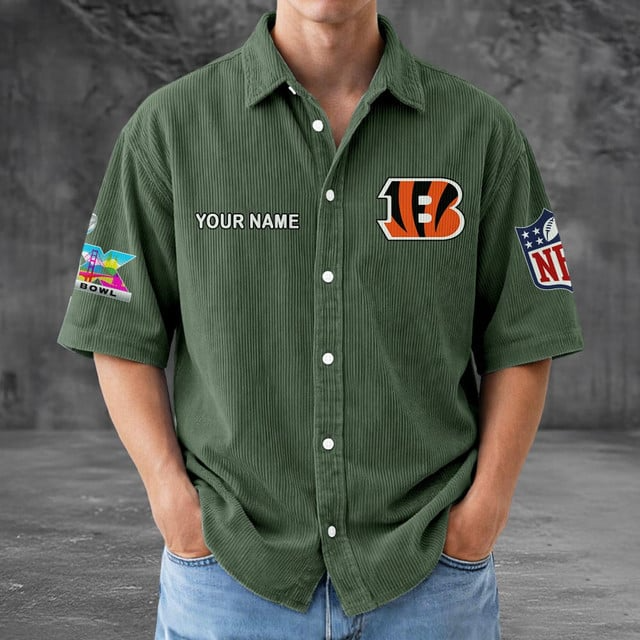 CIN x NFL Men Seersucker Button Shirt DDT NTL