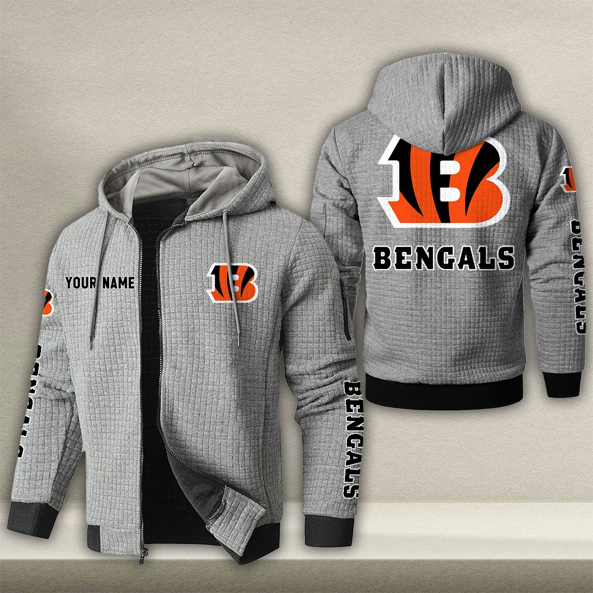 CIN x NFL Quilted Zip Hoodie DatND DVT