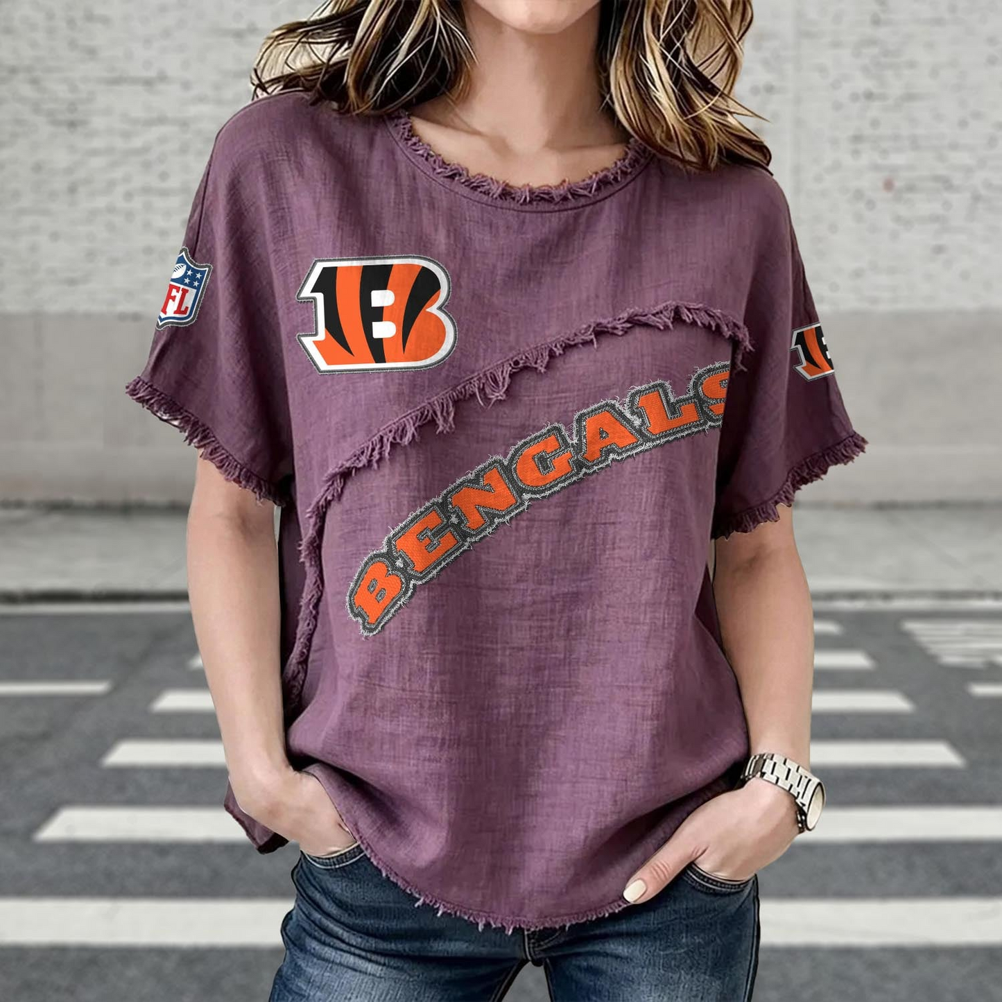 CIN x NFL Women’s Vintage O-Neck 2905 DatND DVT