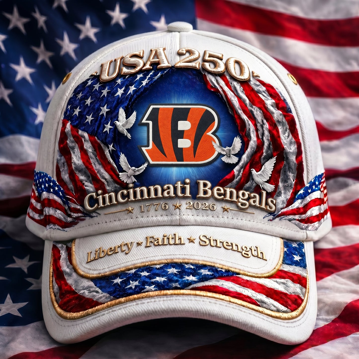 Premium NFL x CIN 250 Years  Anniversary Of Freedom  Cap 220626