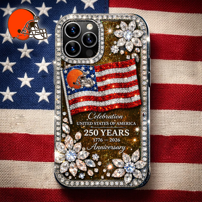 CLE Premium NFL Celebration United States Of America 250 Years Luxury Phone Case DDT CTND