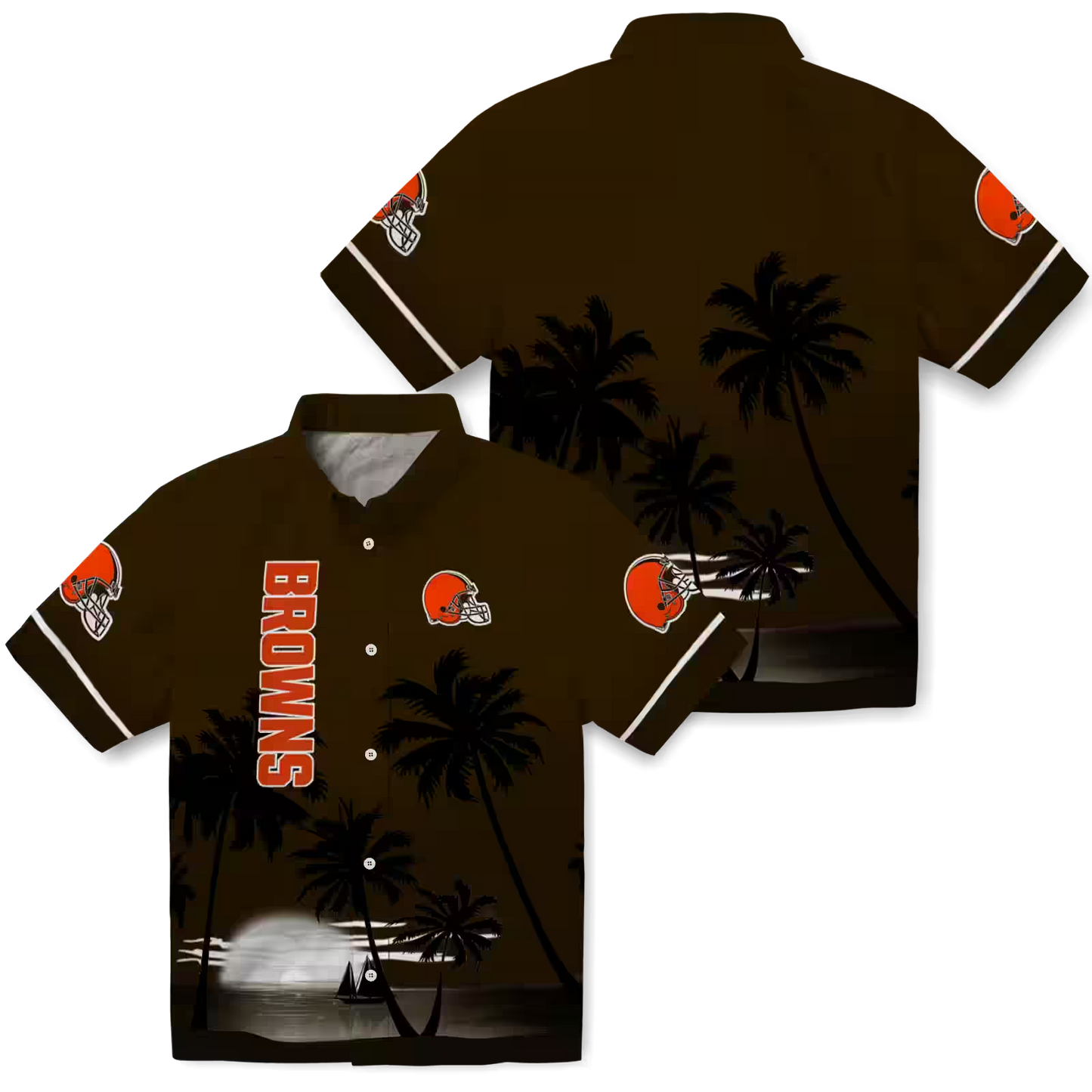 CLE x NFL Hawaiian Shirt – Beach Sunset DATND TANTD 270526