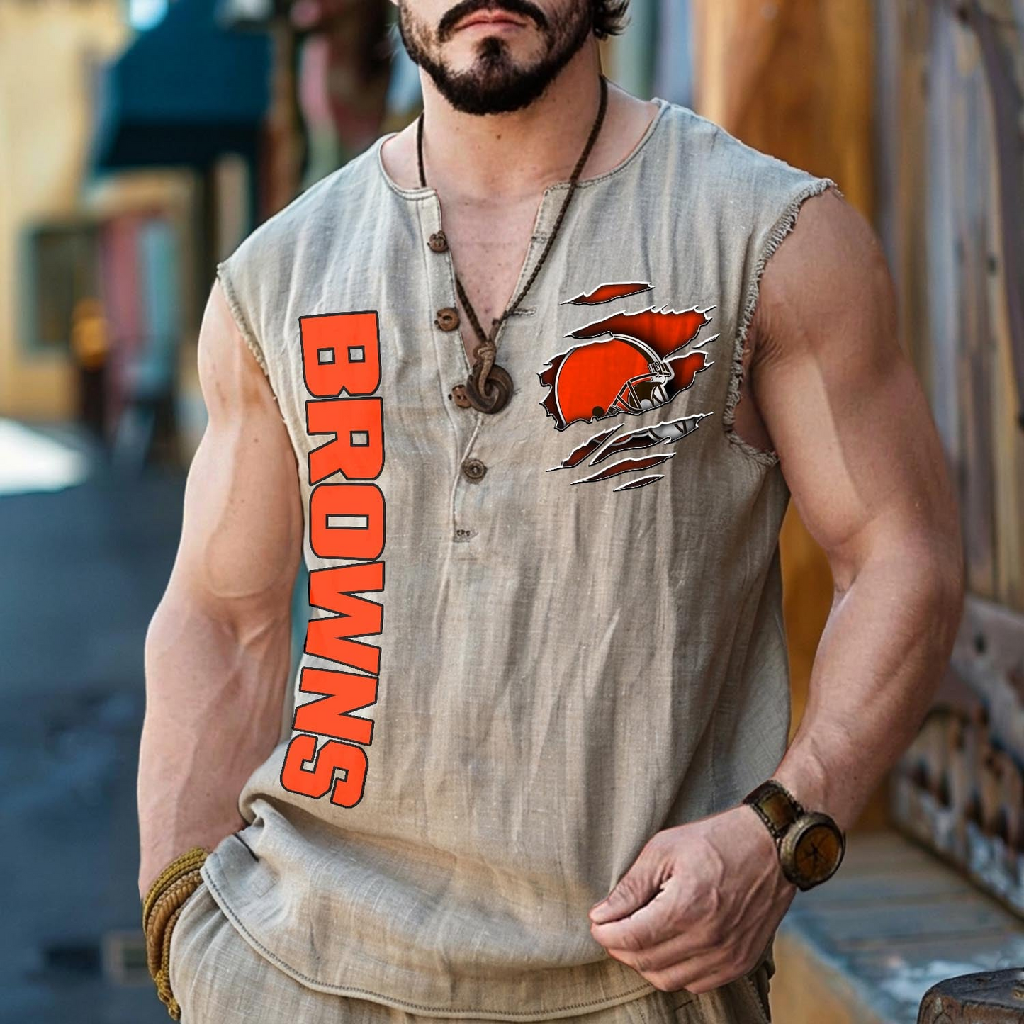 CLE x NFL Tank Tops 2805 DatND DVT