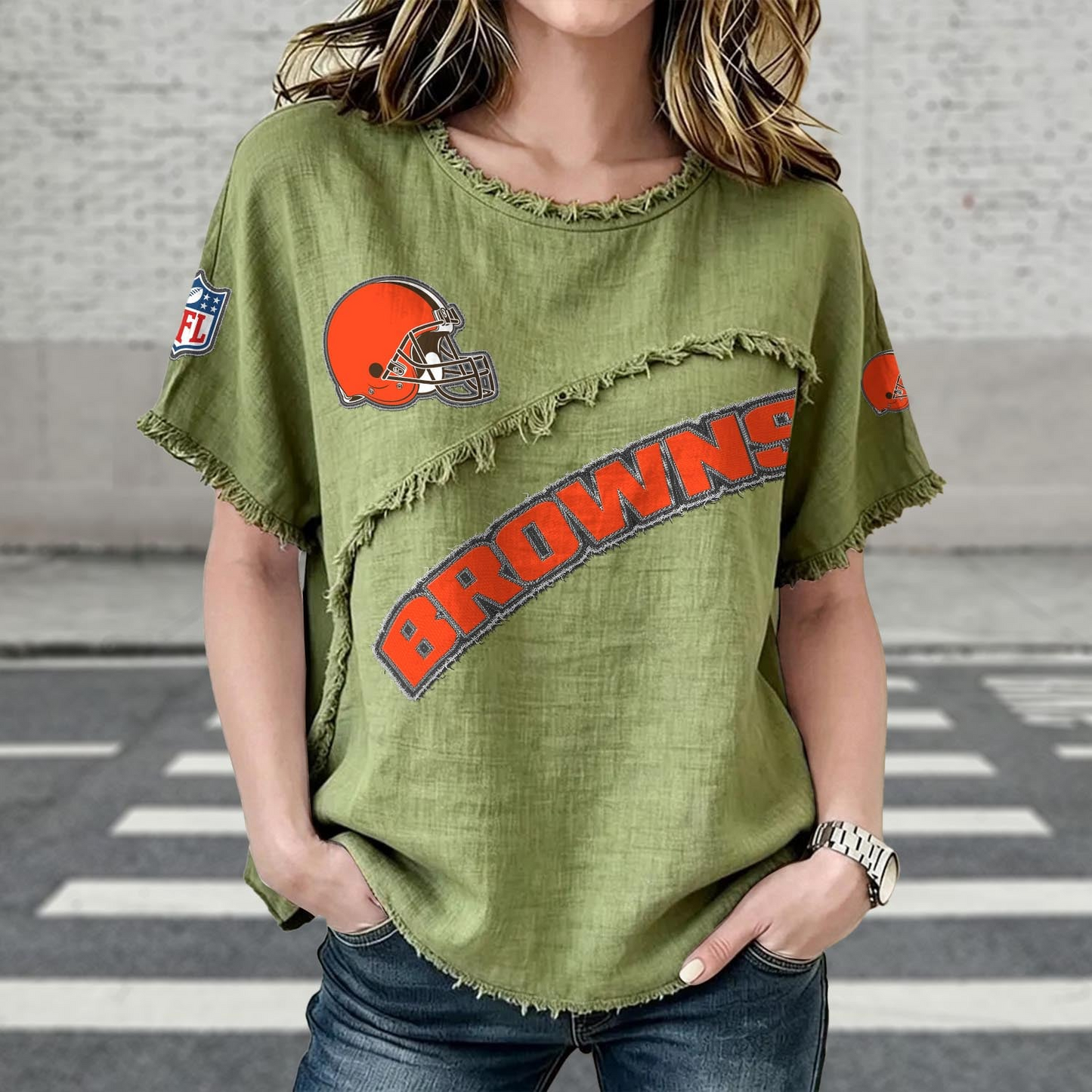 CLE x NFL Women’s Vintage O-Neck 2905 DatND DVT