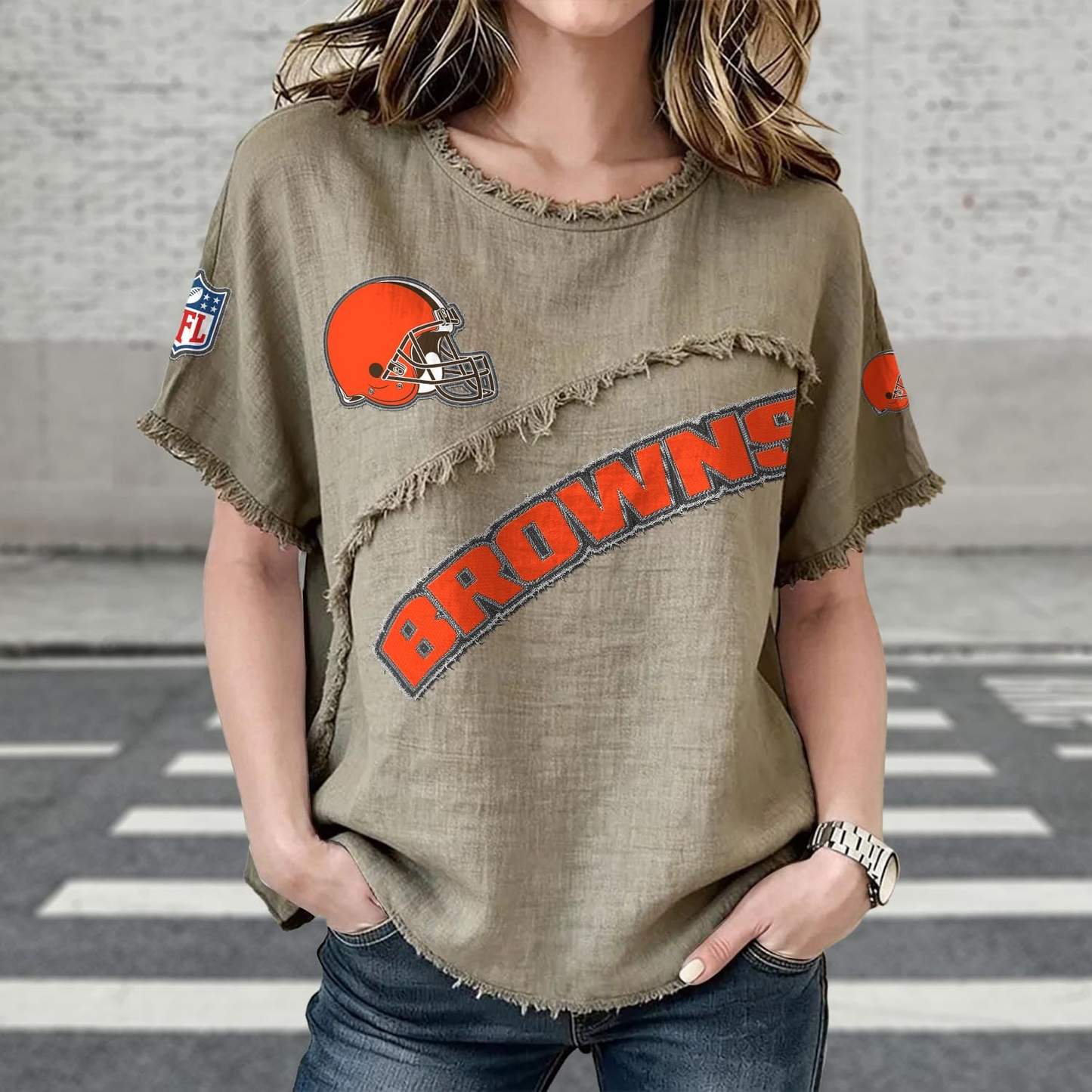 CLE x NFL Women’s Vintage O-Neck 2905 DatND DVT