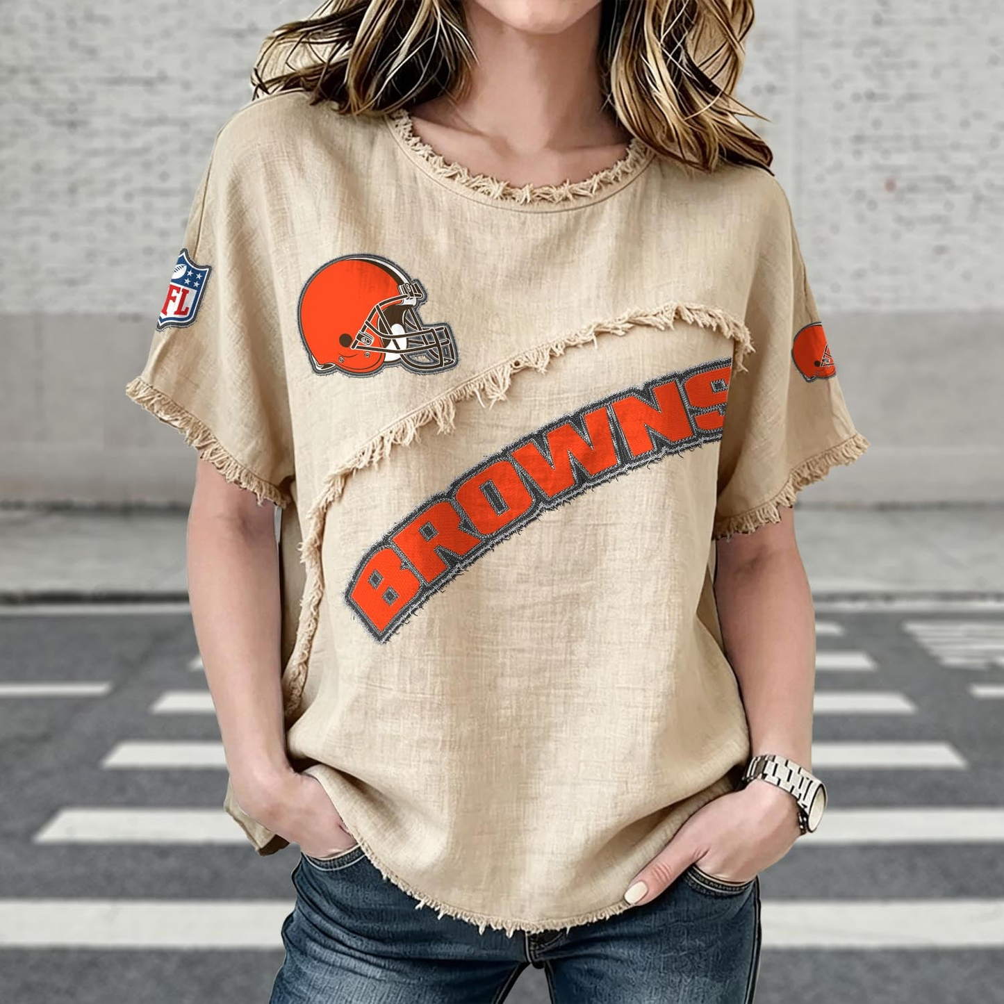 CLE x NFL Women’s Vintage O-Neck 2905 DatND DVT