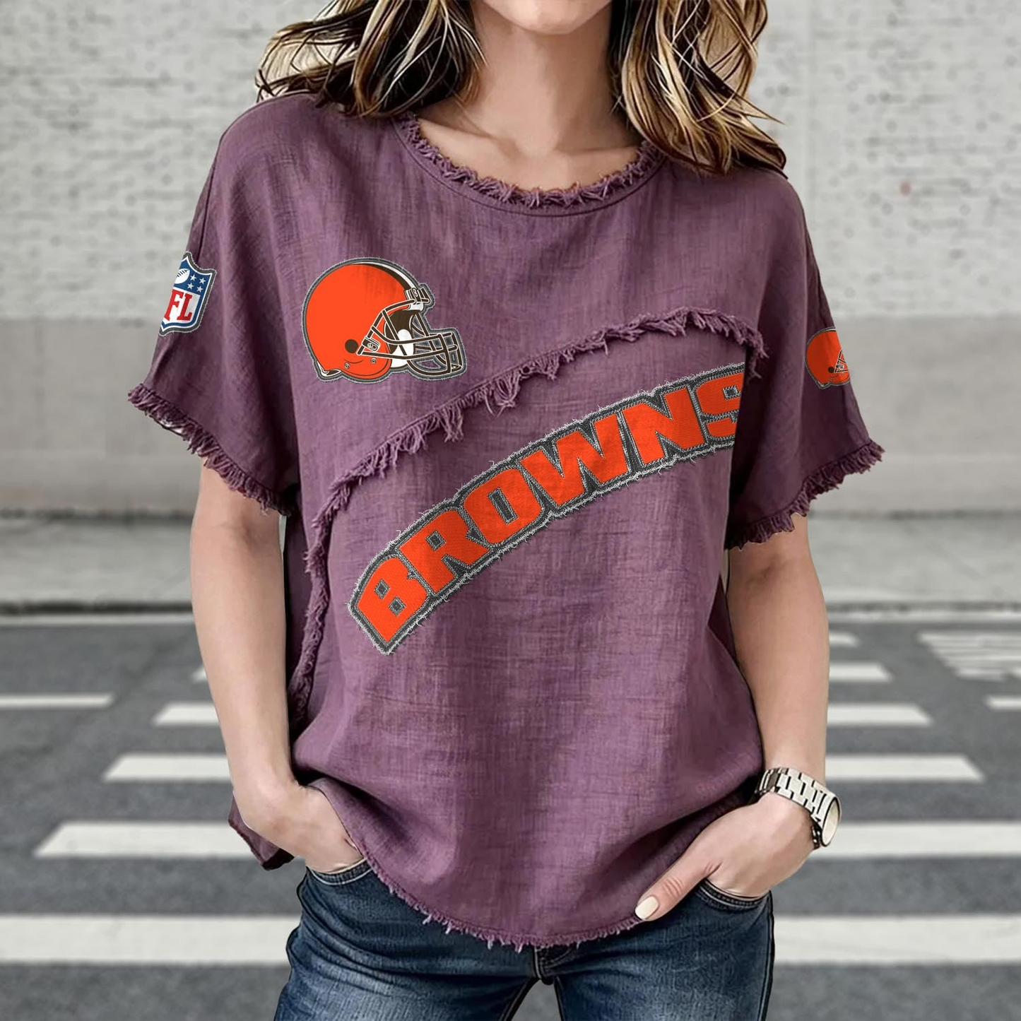 CLE x NFL Women’s Vintage O-Neck 2905 DatND DVT