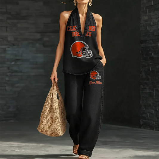 CLE x NFL Women's Vintage Washed Denim Suit DATND TANTD 030626